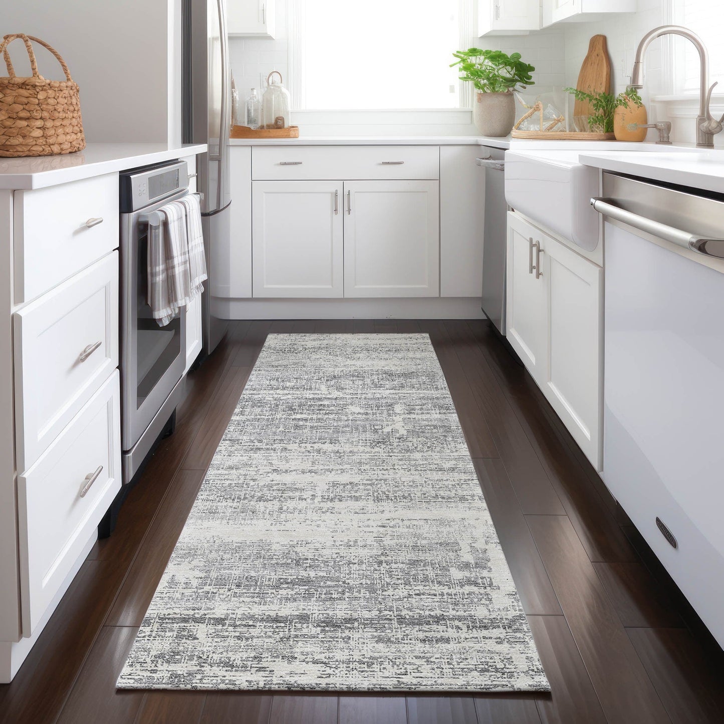 Tapis Chantille Ombre uni lavable en machine pour intérieur/extérieur