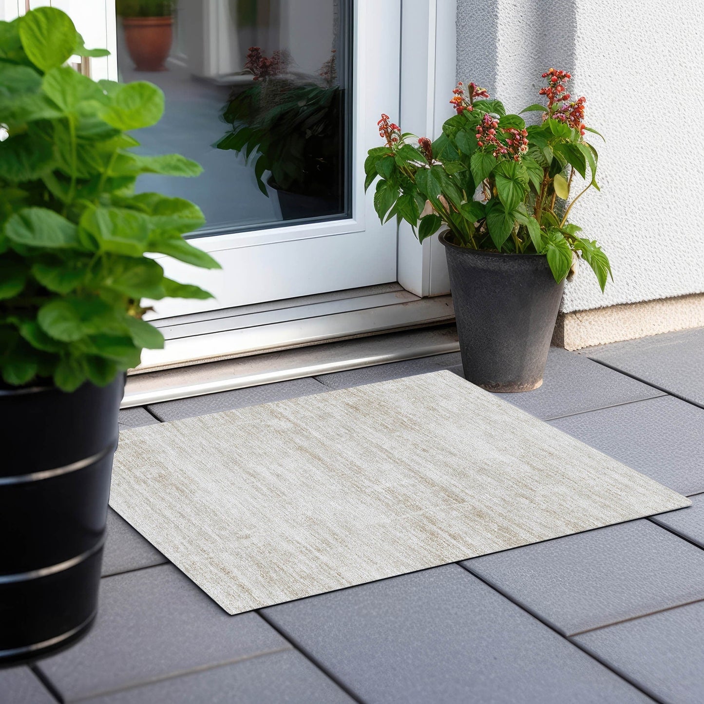 Tapis Chantille Ombre uni lavable en machine pour intérieur/extérieur