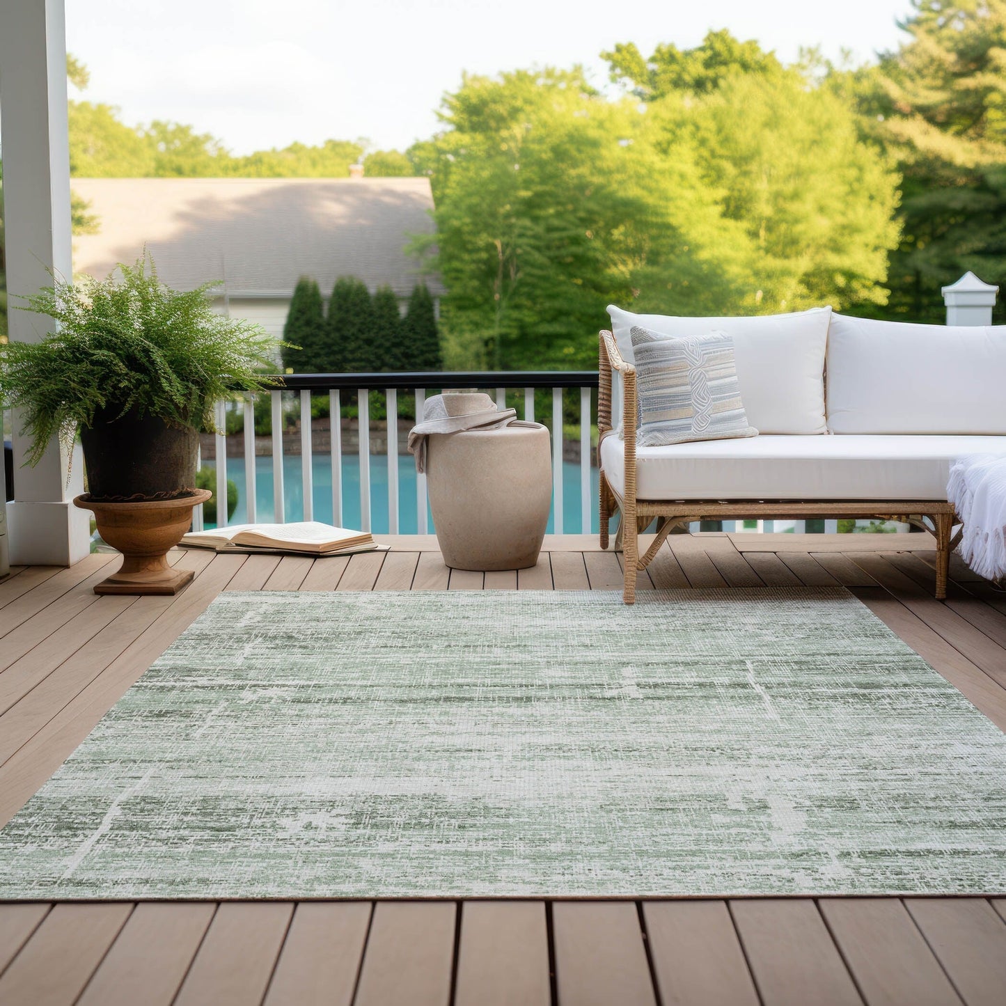 Tapis Chantille Ombre uni lavable en machine pour intérieur/extérieur