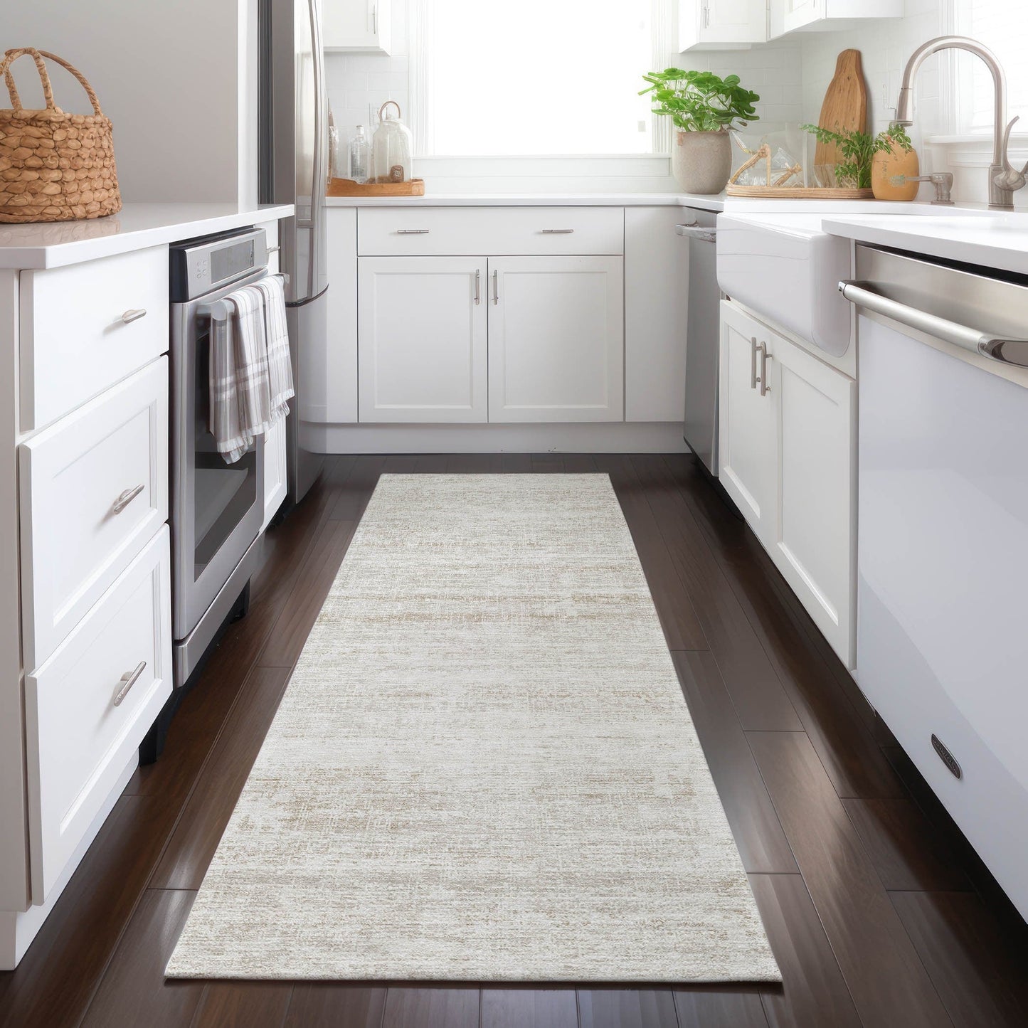 Tapis Chantille Ombre uni lavable en machine pour intérieur/extérieur