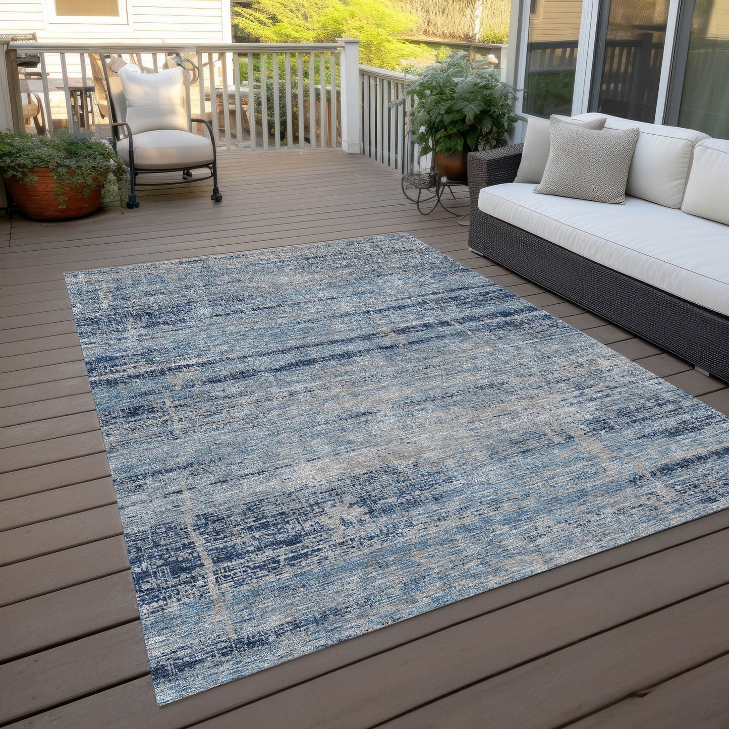 Tapis Chantille Ombre uni lavable en machine pour intérieur/extérieur