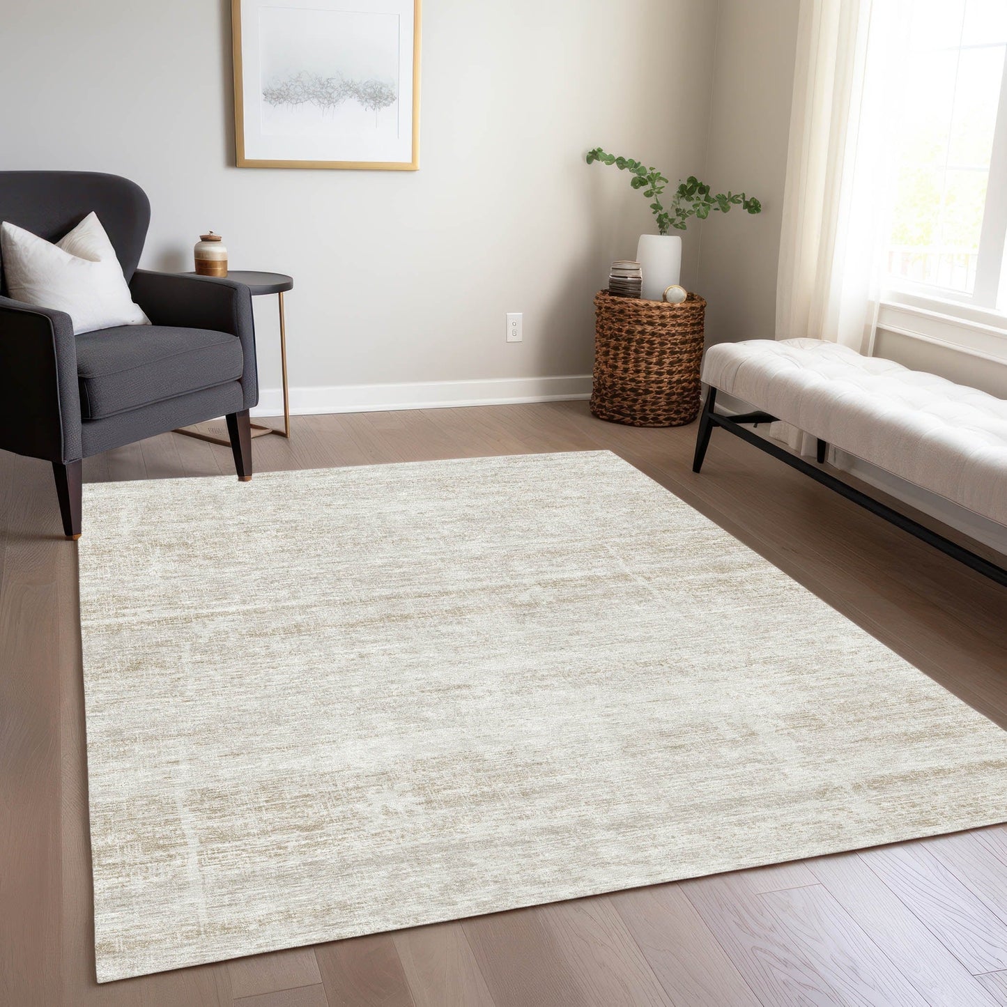 Tapis Chantille Ombre uni lavable en machine pour intérieur/extérieur
