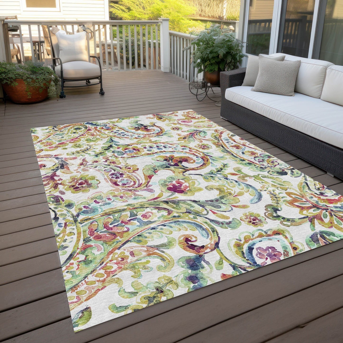 Tapis traditionnel Chantille lavable en machine pour intérieur/extérieur