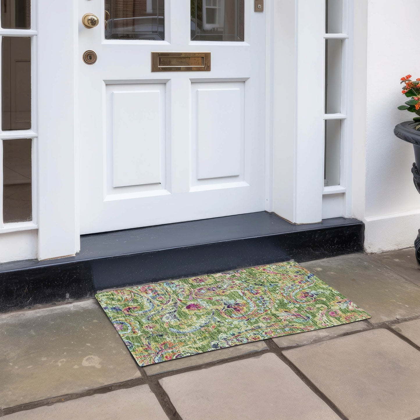 Tapis traditionnel Chantille lavable en machine pour intérieur/extérieur