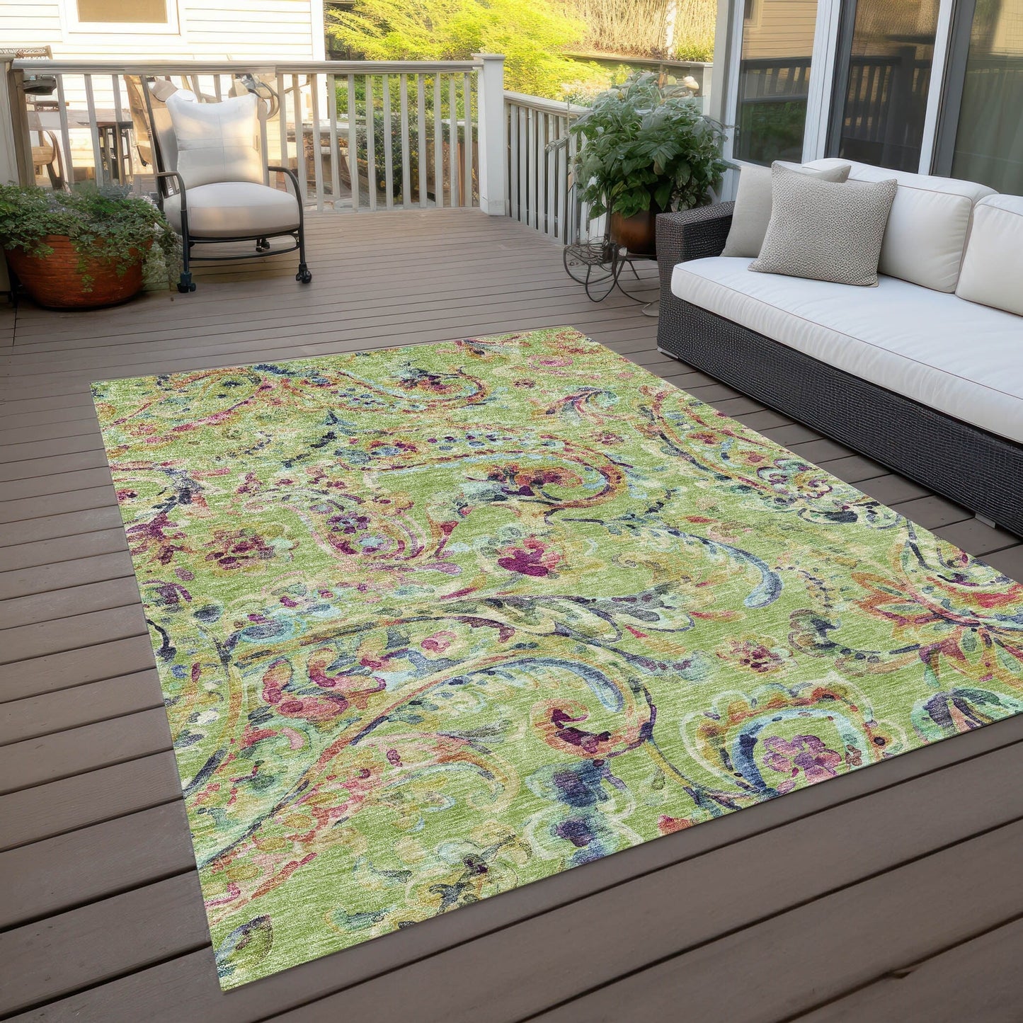 Tapis traditionnel Chantille lavable en machine pour intérieur/extérieur