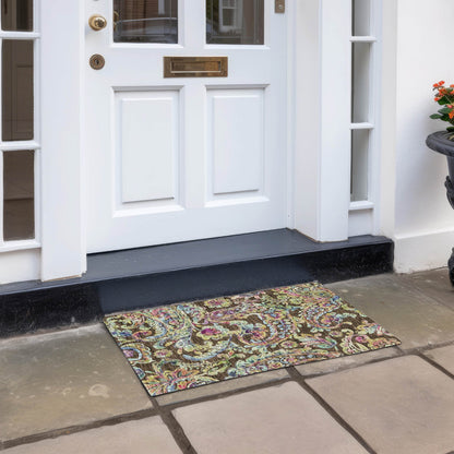 Tapis traditionnel Chantille lavable en machine pour intérieur/extérieur