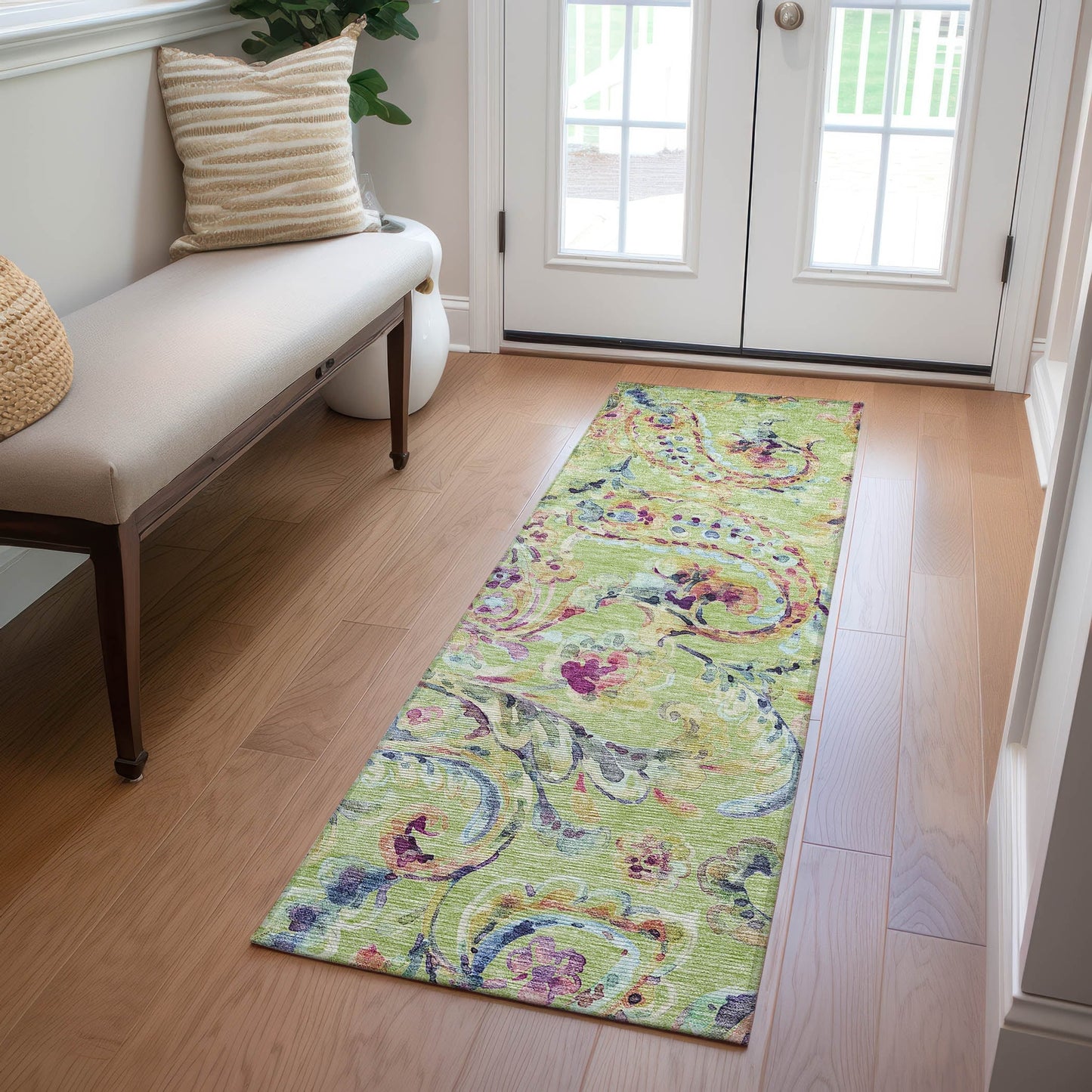 Tapis traditionnel Chantille lavable en machine pour intérieur/extérieur