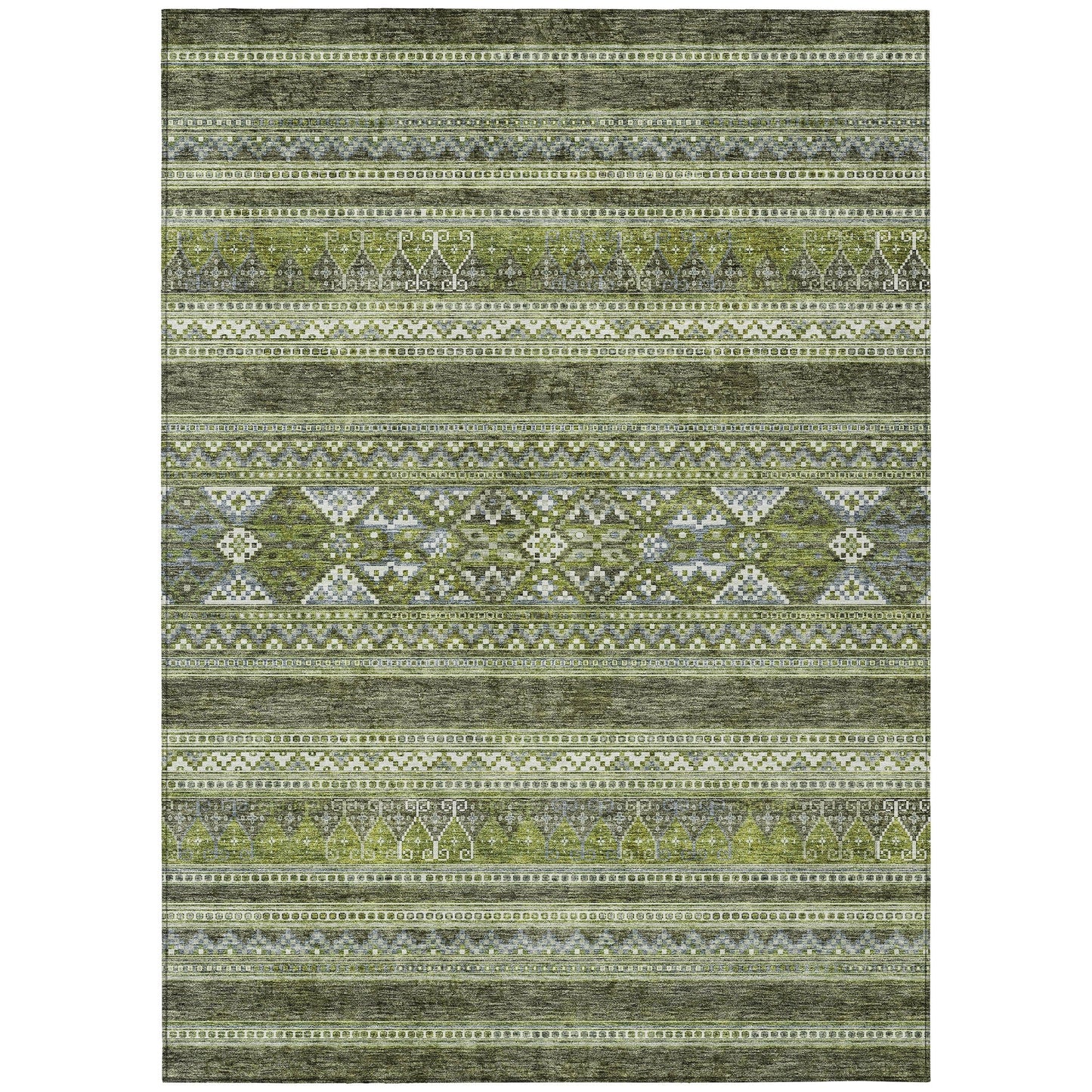 Tapis Chantille Tribal Boho lavable en machine pour intérieur/extérieur