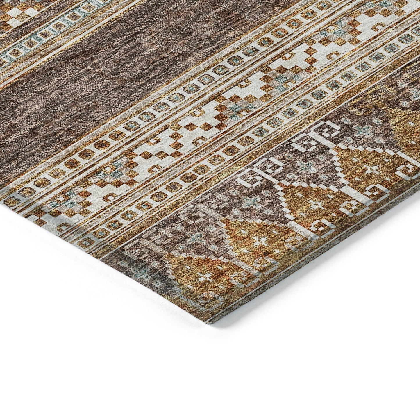 Tapis Chantille Tribal Boho lavable en machine pour intérieur/extérieur