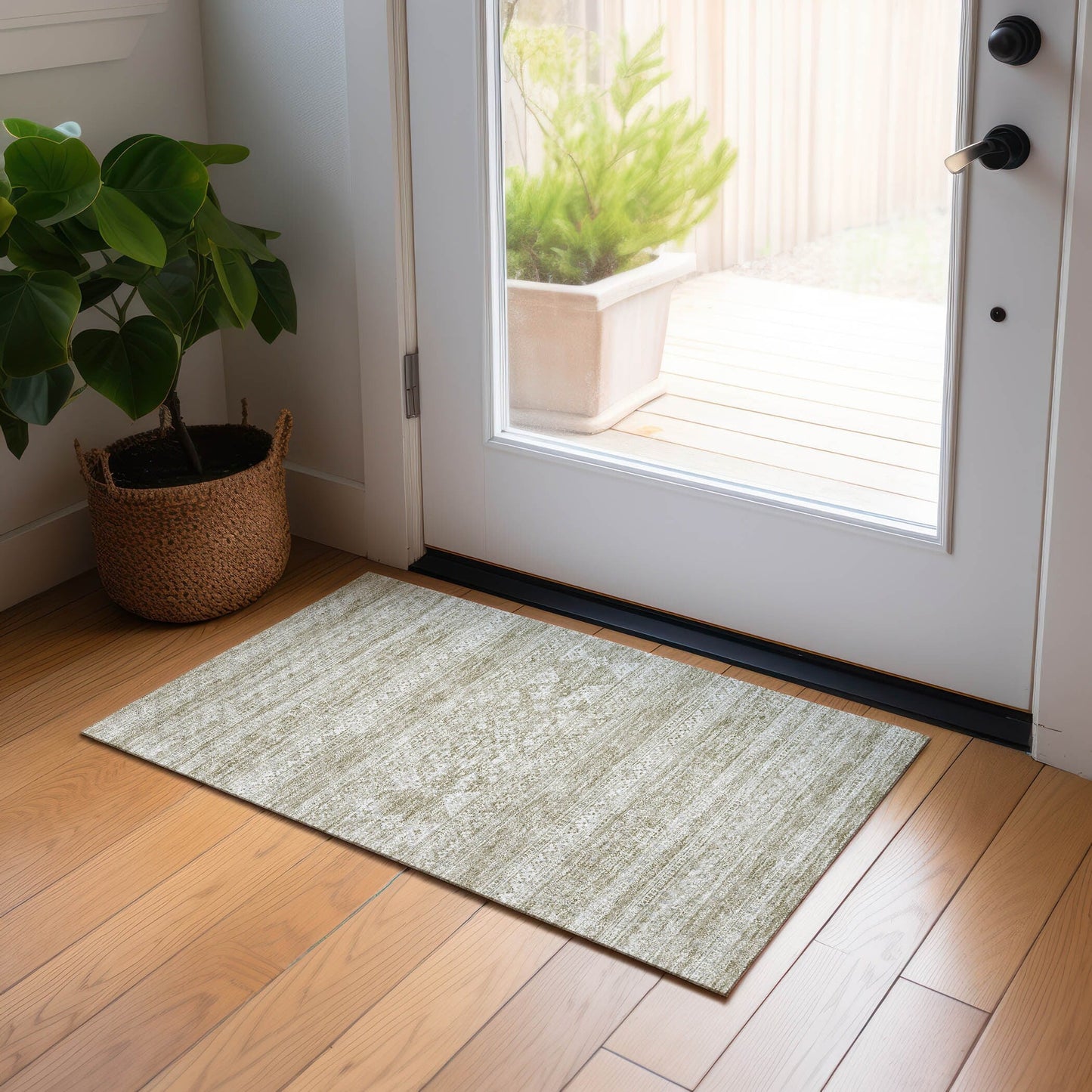 Tapis Chantille Tribal Boho lavable en machine pour intérieur/extérieur