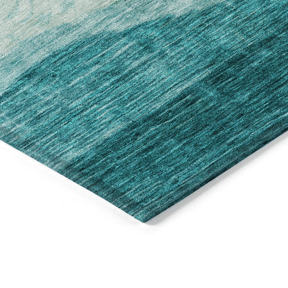Tapis Chantille contemporain à vagues lavable en machine pour intérieur/extérieur