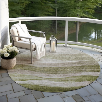 Tapis Chantille contemporain à vagues lavable en machine pour intérieur/extérieur