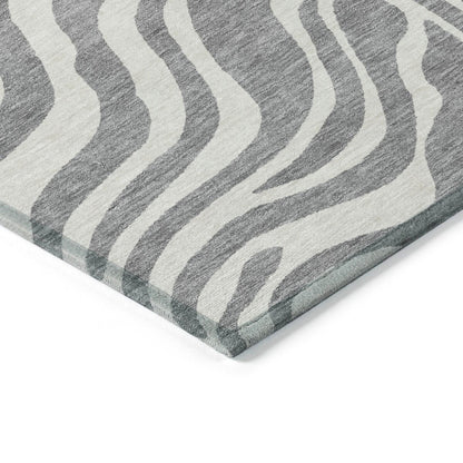 Tapis Chantille moderne à imprimé animal, lavable en machine, pour intérieur et extérieur