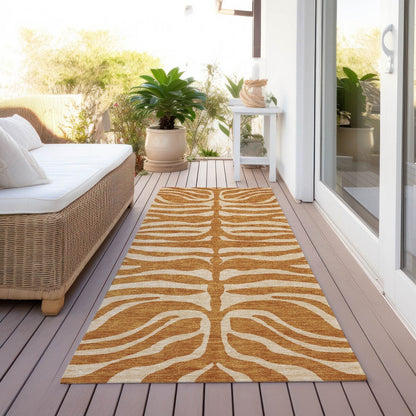 Tapis Chantille moderne à imprimé animal, lavable en machine, pour intérieur et extérieur