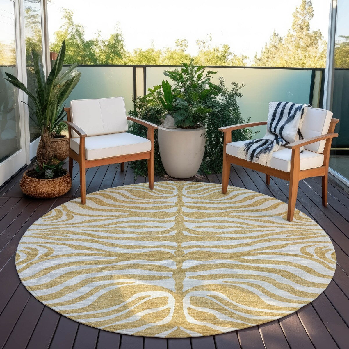 Tapis Chantille moderne à imprimé animal, lavable en machine, pour intérieur et extérieur
