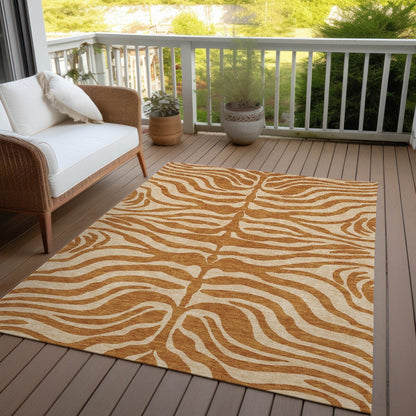 Tapis Chantille moderne à imprimé animal, lavable en machine, pour intérieur et extérieur