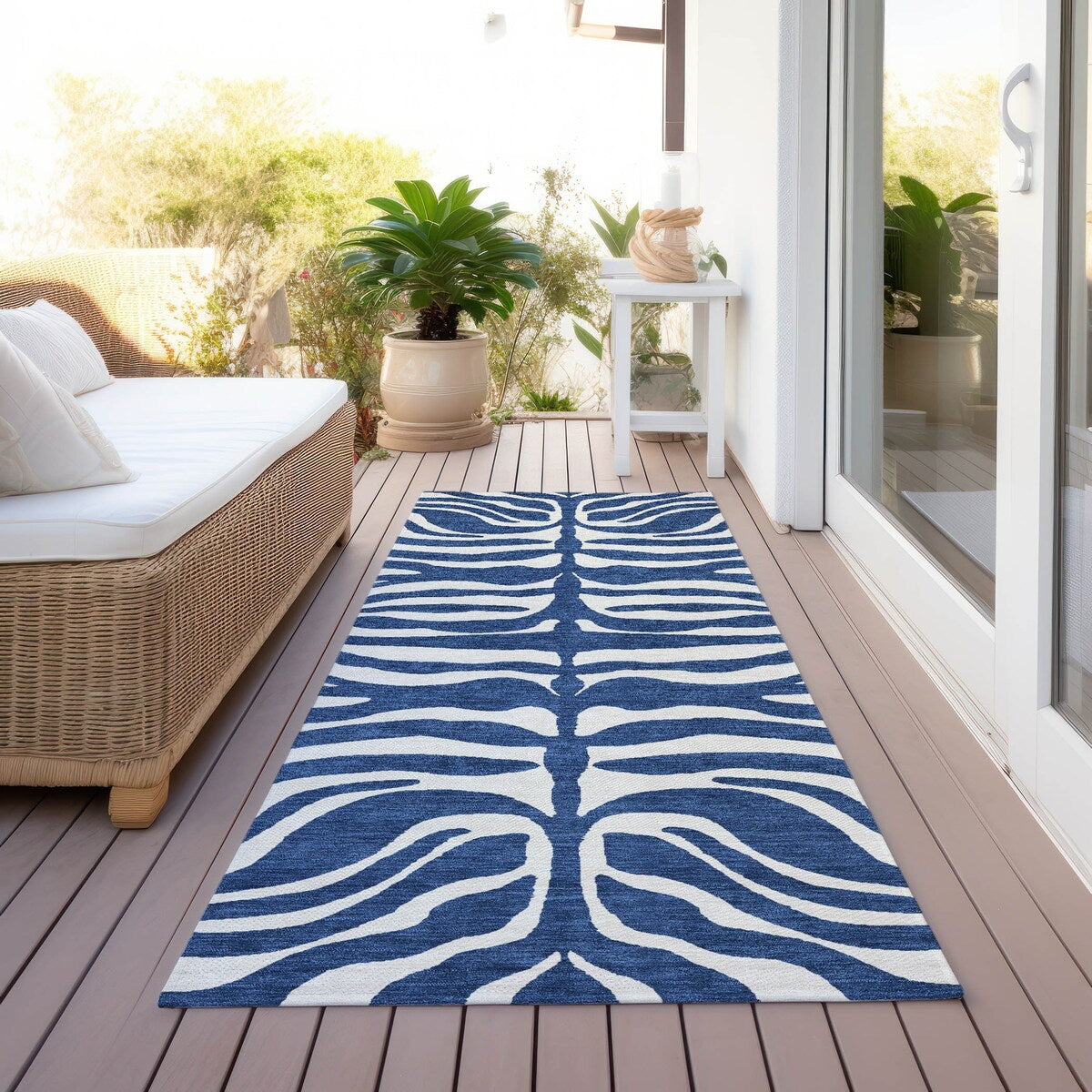 Tapis Chantille moderne à imprimé animal, lavable en machine, pour intérieur et extérieur
