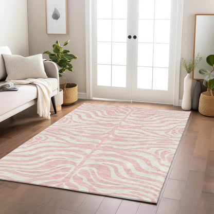 Tapis Chantille moderne à imprimé animal, lavable en machine, pour intérieur et extérieur