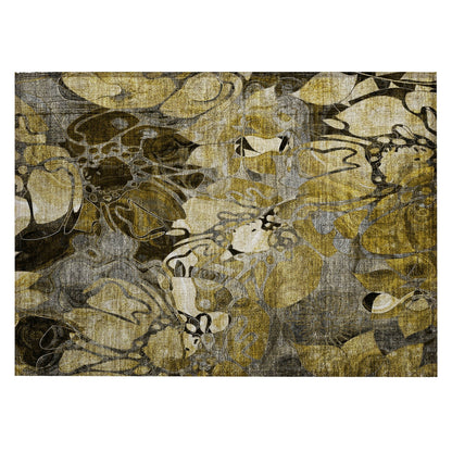 Tapis Chantille floral moderne lavable en machine pour intérieur/extérieur