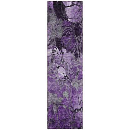 Tapis Chantille floral moderne lavable en machine pour intérieur/extérieur