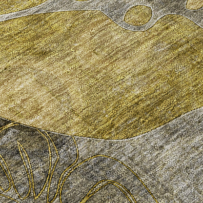 Tapis Chantille floral moderne lavable en machine pour intérieur/extérieur