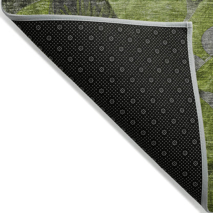 Tapis Chantille floral moderne lavable en machine pour intérieur/extérieur