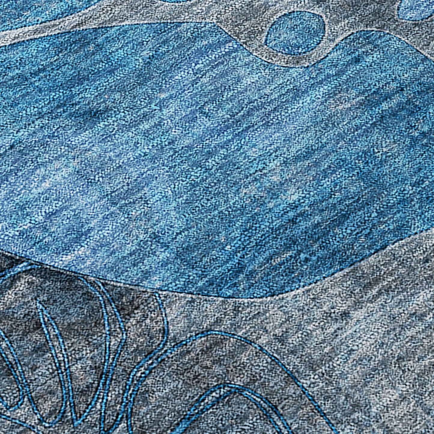 Tapis Chantille floral moderne lavable en machine pour intérieur/extérieur