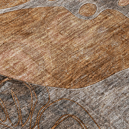 Tapis Chantille floral moderne lavable en machine pour intérieur/extérieur