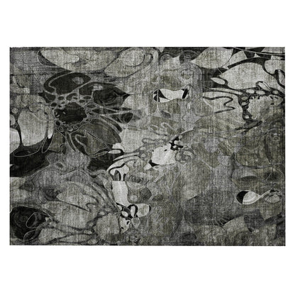 Tapis Chantille floral moderne lavable en machine pour intérieur/extérieur