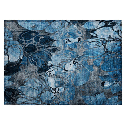 Tapis Chantille floral moderne lavable en machine pour intérieur/extérieur
