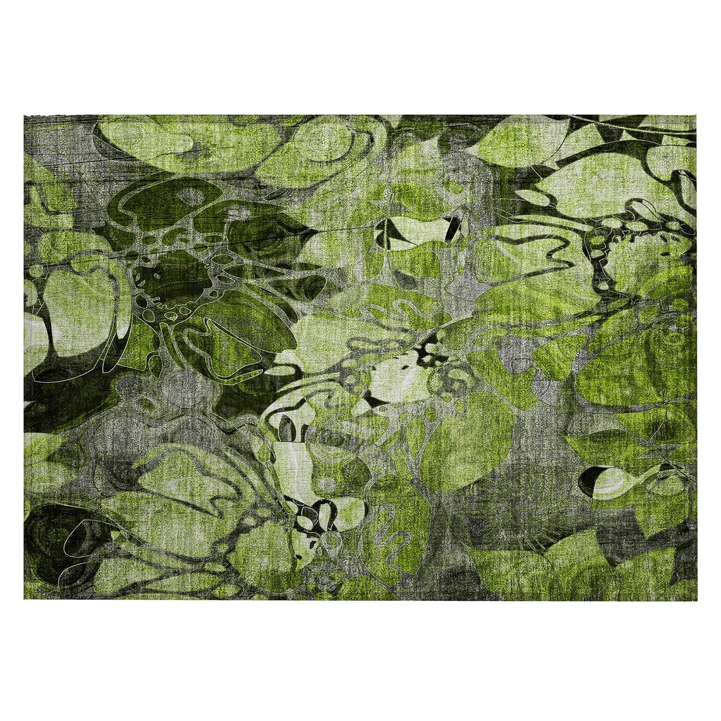 Tapis Chantille floral moderne lavable en machine pour intérieur/extérieur