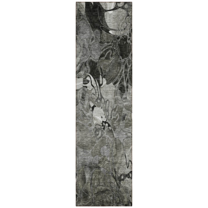 Tapis Chantille floral moderne lavable en machine pour intérieur/extérieur