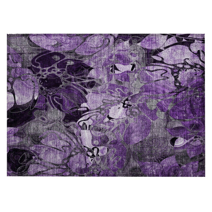 Tapis Chantille floral moderne lavable en machine pour intérieur/extérieur