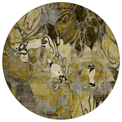 Tapis Chantille floral moderne lavable en machine pour intérieur/extérieur