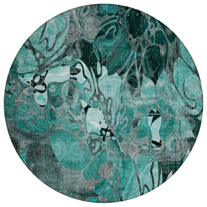 Tapis Chantille floral moderne lavable en machine pour intérieur/extérieur