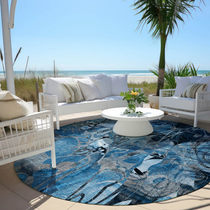 Tapis Chantille floral moderne lavable en machine pour intérieur/extérieur