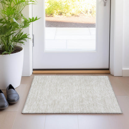 Tapis moderne Geo Chantille lavable en machine pour intérieur/extérieur
