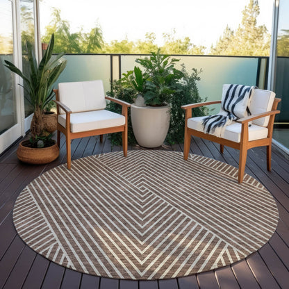 Tapis moderne Geo Chantille lavable en machine pour intérieur/extérieur