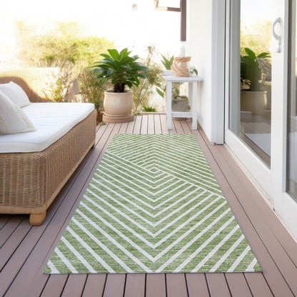 Tapis moderne Geo Chantille lavable en machine pour intérieur/extérieur