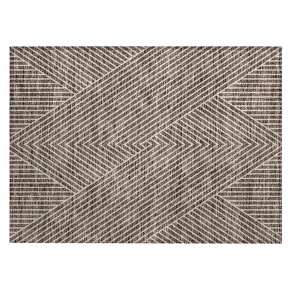 Tapis moderne Geo Chantille lavable en machine pour intérieur/extérieur