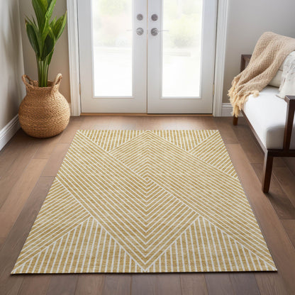 Tapis moderne Geo Chantille lavable en machine pour intérieur/extérieur