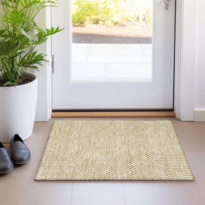 Tapis moderne Geo Chantille lavable en machine pour intérieur/extérieur