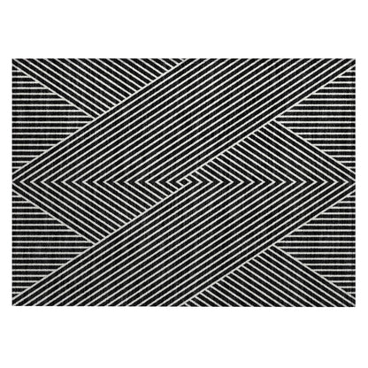 Tapis moderne Geo Chantille lavable en machine pour intérieur/extérieur