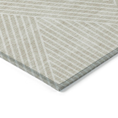 Tapis moderne Geo Chantille lavable en machine pour intérieur/extérieur