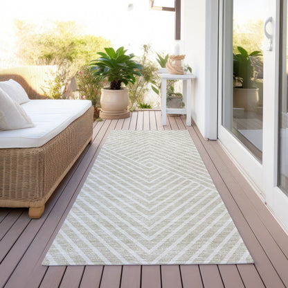 Tapis moderne Geo Chantille lavable en machine pour intérieur/extérieur