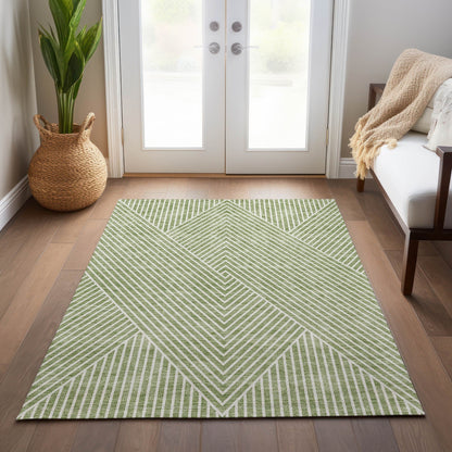 Tapis moderne Geo Chantille lavable en machine pour intérieur/extérieur