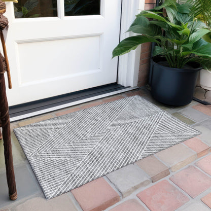 Tapis moderne Geo Chantille lavable en machine pour intérieur/extérieur