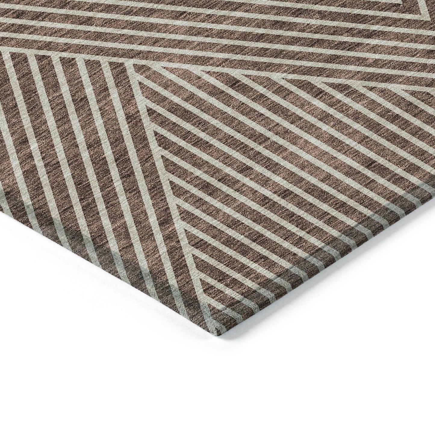 Tapis moderne Geo Chantille lavable en machine pour intérieur/extérieur