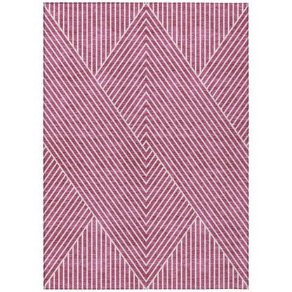 Tapis moderne Geo Chantille lavable en machine pour intérieur/extérieur