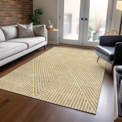 Tapis moderne Geo Chantille lavable en machine pour intérieur/extérieur